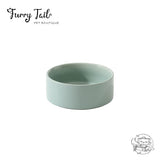 Green Ceramic Pet Big Dog Cat Bowl with Wooden Rack