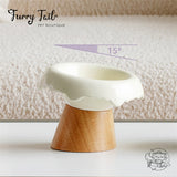 Ice Cream Pet Dog Cat Bowl High Foot Anti-slip Wood Stand