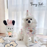 Mini Bear Pet Dog Cat Birthday Bandana Outfit Bib Set With Party Hat