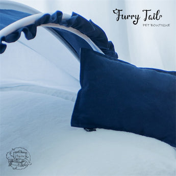 Petman Blue Navy Pet Cradle Shape Bedding For Pet Dog Cat