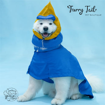 Pet Large Dog Baby-Grade Waterproof Raincoat With Hat Dog Clothes