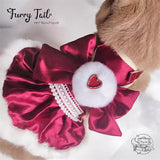 Luxury Velvet Plush Princess Dress Harness & Leash Set