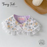 Floral Cream Lace Dog Cat Small Pet Bib Cape Accessories