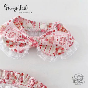 Lolita Style Dog Cat Small Pet Bib Bow Cape Tie Accessories