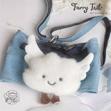 Blue Sky White Cloud Jean Pet Dog Cat Harness & Leash Clothes