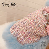 Chanel Style Knitted Cloak Stylish Cape Harness & Leash With Beret Set