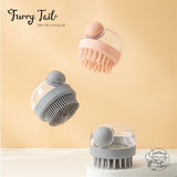 Push-Press Soft Silicone Massage Pet Dog Cat Bath Brush