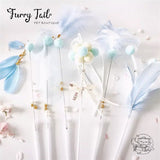 Violet Cat Interactive Play Toy Wand Teaser Rod 6Pcs Set