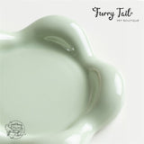 Floral Ceramic Pet Cat Dog Food Bowl Non-Slip Low Foot Wooden Stand