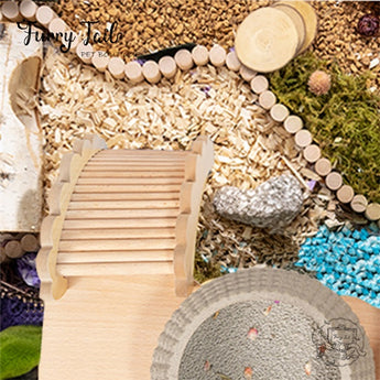 Cloud Shape Small Pet Hamster Wooden Ladder Bridge Climbing Toy