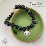 Panda Gold-plated Acrylic Jewelry Dog Cat Small Pet Necklace