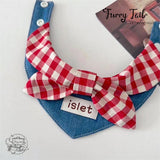 Retro Cowboy Style Dog Cat Small Pet Bib Cape Accessories Bandana