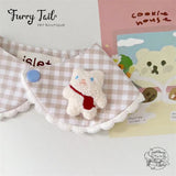 Rainbow/Bear Plaid Dog Cat Small Pet Bib Cape Accessories Bandana