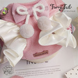 Flower Edge Cherry Pet Dog Cat Harness & Leash Set Outfit Clothes