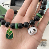 Panda Gold-plated Acrylic Jewelry Dog Cat Small Pet Necklace