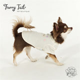 White Embroidered Rabbit Waffle Fabric Pet Cat Dog Clothes Apparel