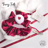 Luxury Velvet Plush Princess Dress Harness & Leash Set