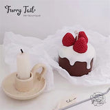 Ins Strawberry Candles Pet Birthday Cake Decoration