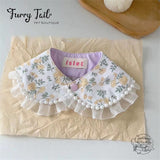 Floral Cream Lace Dog Cat Small Pet Bib Cape Accessories