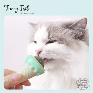 Ice-cream Catnip Licking Ball Treat Toy Cat Mint