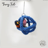 Soft Pet Bird Parrot Star Playing Chew Toy Stand Swing Ring Ball