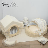 Petman Teddy Bear Pet Cat Dog Bedding Series House Cradle Stairs