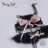 Blackpink Series Dog Cat Small Pet Harness & Leash Dress Set