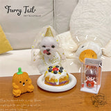 Golden Daisy HBD Dog Cat Birthday Bandana Outfit Bib Set Party Hat