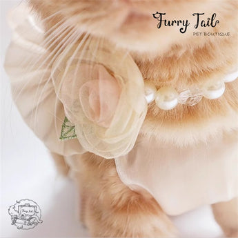 Pearl Flowers Jewelry Necklace For Small Dog Large Dog Cat Small Pet