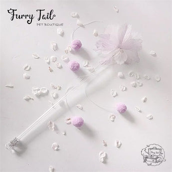 Violet Cat Interactive Play Toy Wand Teaser Rod 6Pcs Set