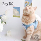Blue Sky White Cloud Jean Pet Dog Cat Harness & Leash Clothes