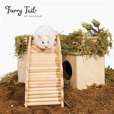 Cloud Shape Small Pet Hamster Wooden Ladder Bridge Climbing Toy