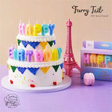 Ins HAPPY BIRTHDAY Letters Cake Decoration Candles