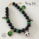 Panda Gold-plated Acrylic Jewelry Dog Cat Small Pet Necklace