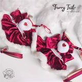 Luxury Velvet Plush Princess Dress Harness & Leash Set