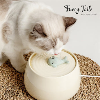 Whale Style Pet Ceramic Filter Water Fountain Dispenser