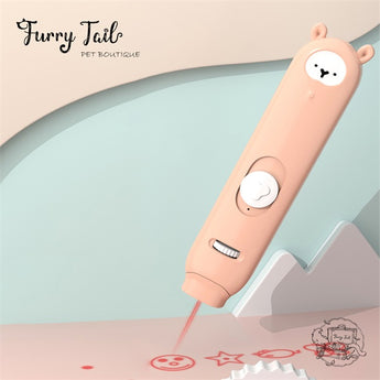 Pet Cat Rechargeable Laser Pointer 5 Patterns With Catnip Purple Light