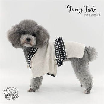 Hanfu Style Cotton and Linen Pet Dog Cat Clothes Outfit