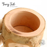 Natural Wood Pet Bird Parrot Small Pet Food Box Bowl