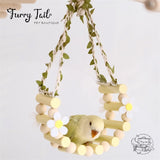 Daisy Pet Bird Parrot Playing Toy Wooden Stand Swing