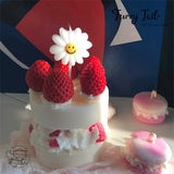 Ins Sunflower Candles Pet Birthday Cake Decoration