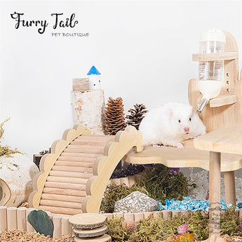 Cloud Shape Small Pet Hamster Wooden Ladder Bridge Climbing Toy