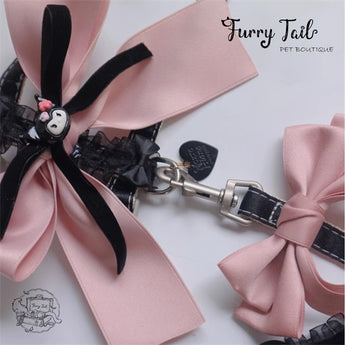 Blackpink Series Dog Cat Small Pet Harness & Leash Dress Set