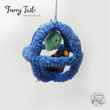 Soft Pet Bird Parrot Star Playing Chew Toy Stand Swing Ring Ball