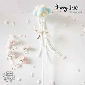 Violet Cat Interactive Play Toy Wand Teaser Rod 6Pcs Set