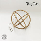 Pet Bird Parrot Playing Toy Stand Hanging Rope Swing Ring Ball