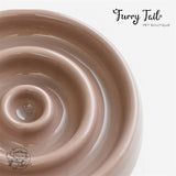 Circular Patterned Small Dogs Cats Slow Feeding Ceramic Bowl