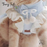 Flower Edge Cherry Pet Dog Cat Harness & Leash Set Outfit Clothes