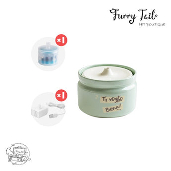 Letters Pet Ceramic Circulating Filter Water Fountain Dispenser