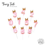 Ins Pink Number Candles Pet Birthday Cake Decoration